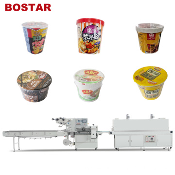 Máquina de embalaje retráctil de sellado de la taza de fideos instantáneos